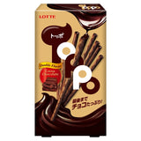 LOTTE Toppo double chocolate cream filled pretzel sticks 40g, UK version