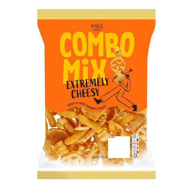 M&S Cheesy Potato and Corn Snacks 150g, imported from the UK