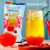 Bubbleology Passion Fruit Bubble Tea Kit with Strawberry Popping Boba 135g - British product