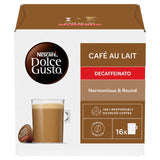 Dolce Gusto cafe au lait decaf coffee capsules 16 pack - British product