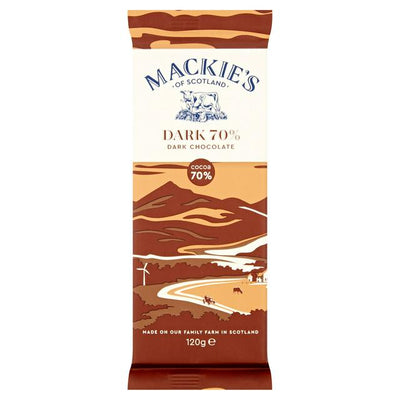 Mackies of Scotland Dunkle Schokolade mit 70 % Kakao aus Ghana 120g