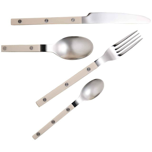 M&S Rivet Cutlery Set Cream 16-piece (British brand)