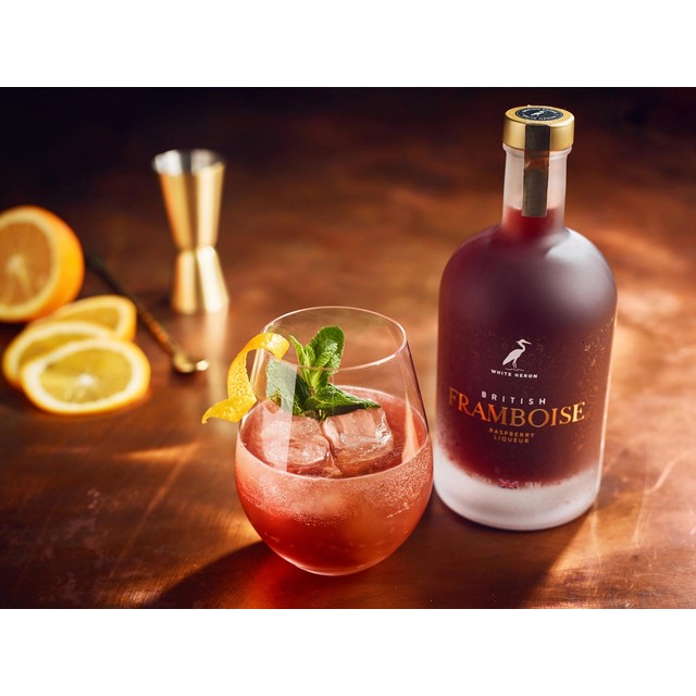 White Heron Framboise raspberry liqueur 500ml (British brand)