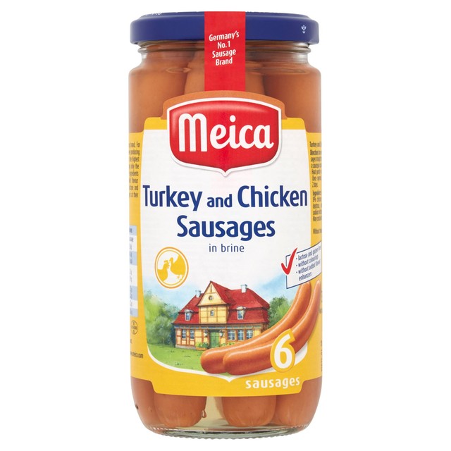 Meica Turkey & Chicken Hot Dog Sausages 380g, imported from the UK