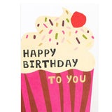 Caroline Gardner die cut cupcake birthday card, UK version
