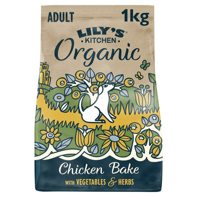 M&S Lily's Kitchen Organic Chicken Bake Adult Dry Dog Food 1kg- Buy online at McGrocer