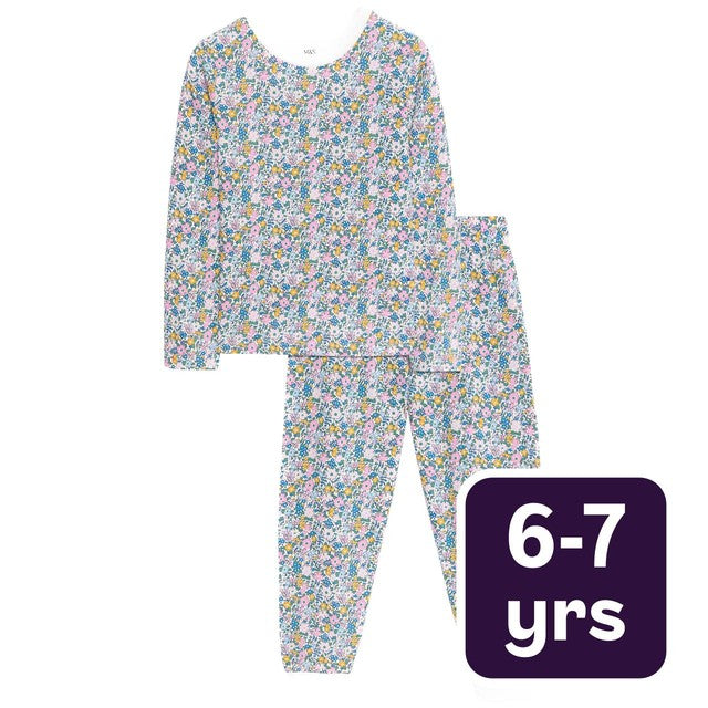Pyjama à motifs M&S ivoire 6-7 ans - Produit britannique