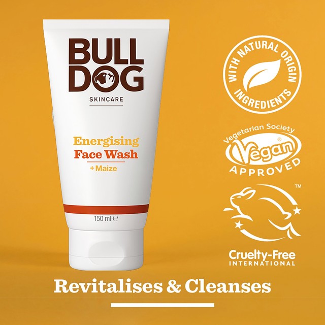 Bulldog energising face wash 150ml - British product