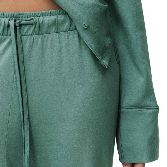 M&S women's cotton modal revere pyjama set green XS, imported from the UK