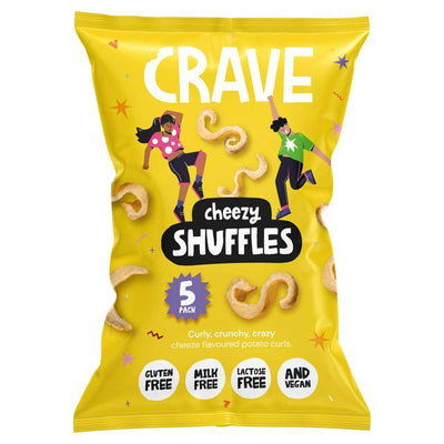 Sainsburys Crave Cheezy Shuffles 5 x 18g- Buy online at McGrocer