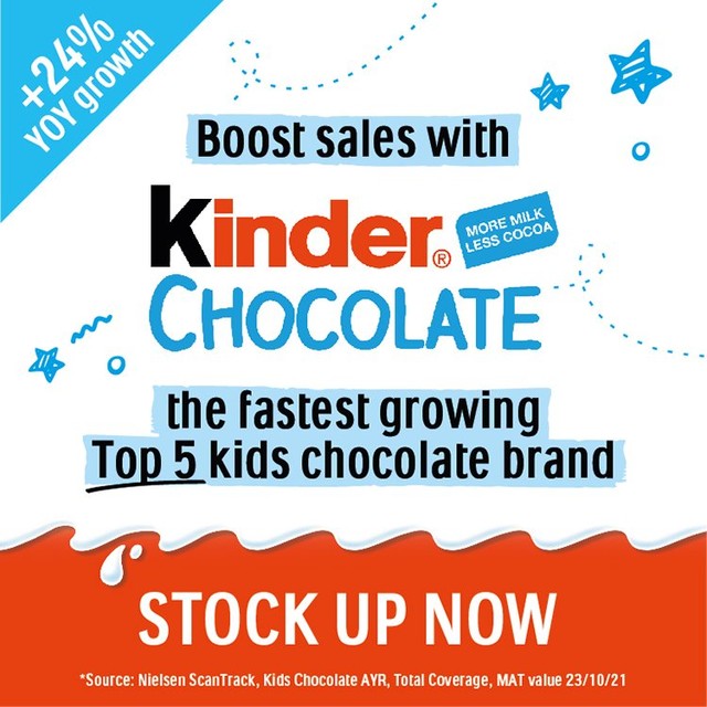 Kinder chocolate mini bars milk chocolate 100g, UK version