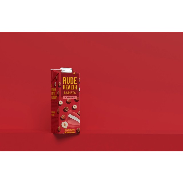 Rude Health hazelnut barista drink, imported from the UK