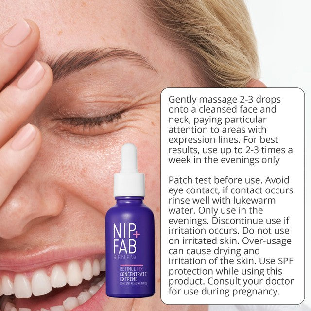 Nip+Fab Retinol Fix Concentrate Extreme 10% serum 30ml, imported from the UK