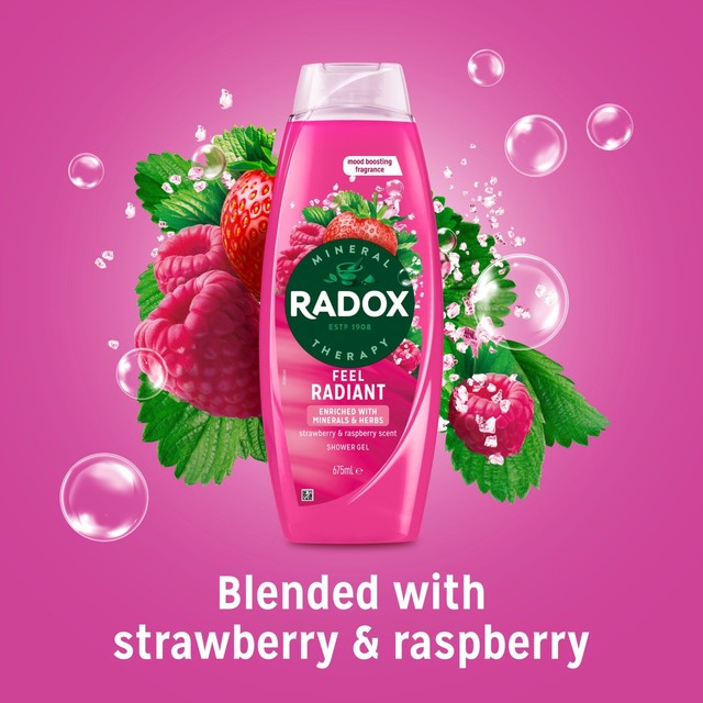 Radox Feel Radiant mineral therapy shower gel, UK version