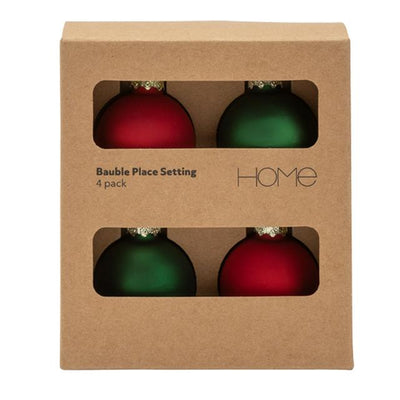 Sainsburys Sainsburys Home Bauble Place Setting 4pk- Buy online at McGrocer
