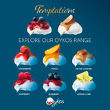 Oykos gresk yoghurt med jordbær 4x110g, importert fra Storbritannia