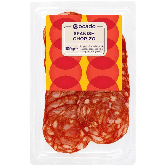 Ocado Spanish Chorizo Slices 100g, imported from the UK