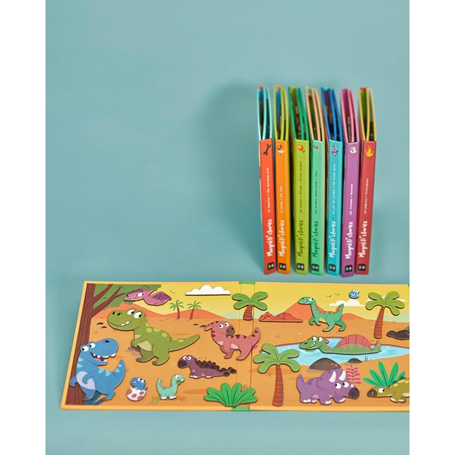 Janod Magneti'stories Dinosaurs magnetic game 18cm - British product