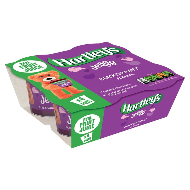 Hartley's Blackcurrant Jelly 4 x 125g pots, UK version