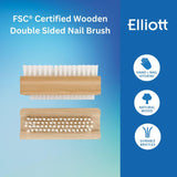 Elliotts double-sided wooden personal care brush, imported from the UK