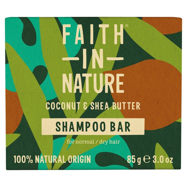 Faith In Nature Coconut & Shea Butter Shampoo Bar 85g - British product
