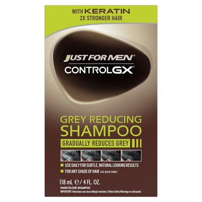 M&S Just For Men Control GX Shampoo Gradual Grey Reducing Shampoo 118ml- Buy online at McGrocer