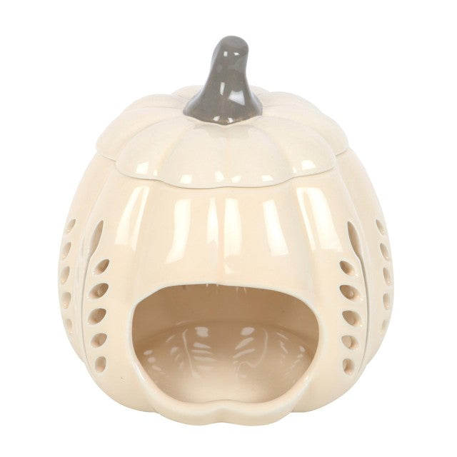 Something Different cream pumpkin oil burner and wax warmer - British product