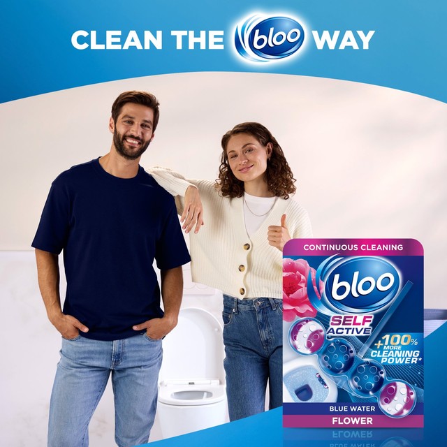 Bloo Colour Active+ Flowers toilet rim block, UK version