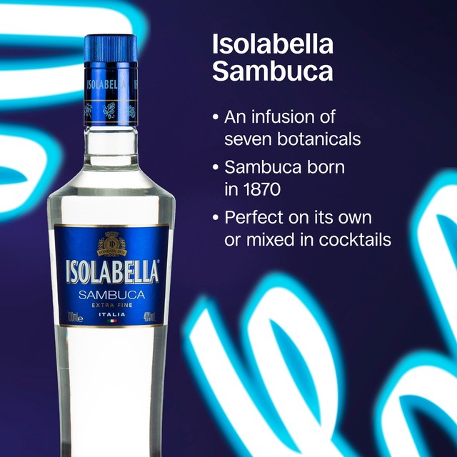 Isolabella Sambuca liqueur 70cl, UK version
