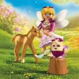 Playmobil Magical Unicorns Golden Unicorn Foal with Fairy playset, imported from the UK