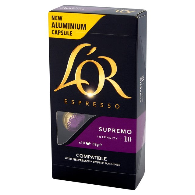 L'OR Espresso Supremo Intensity 10 coffee capsules 10 pack, UK version