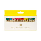 Talking Tables Rainbow Happy Birthday letter candles (British brand)
