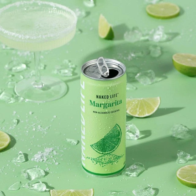 Naked Life Margarita alcohol-free cocktail 4 x 250ml, imported from the UK