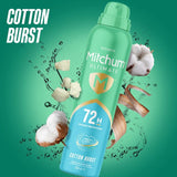 Mitchum anti-perspirant deodorant spray Cotton Burst 250ml, imported from the UK