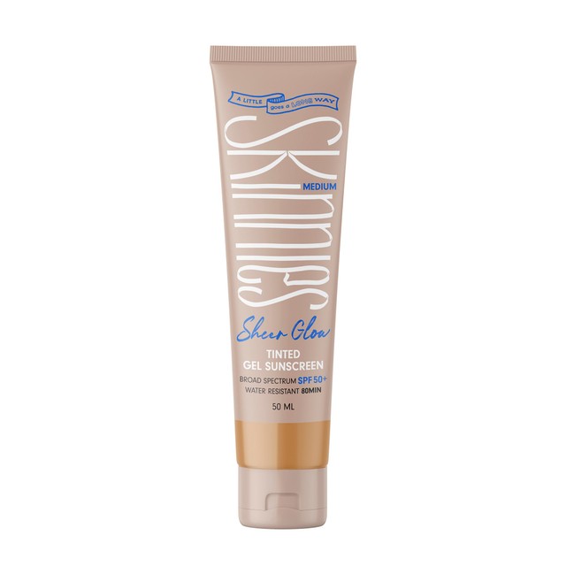 Skinnies Sheer Glow Tinted Sunscreen Medium 50ml (British brand)