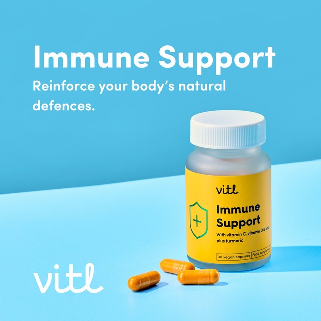 VITL immune support supplement capsules 30 pack (British brand)