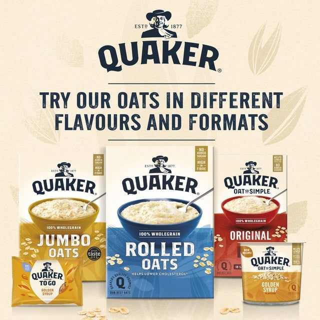 Quaker Gluten Free Oats Cereal 510g, imported from the UK