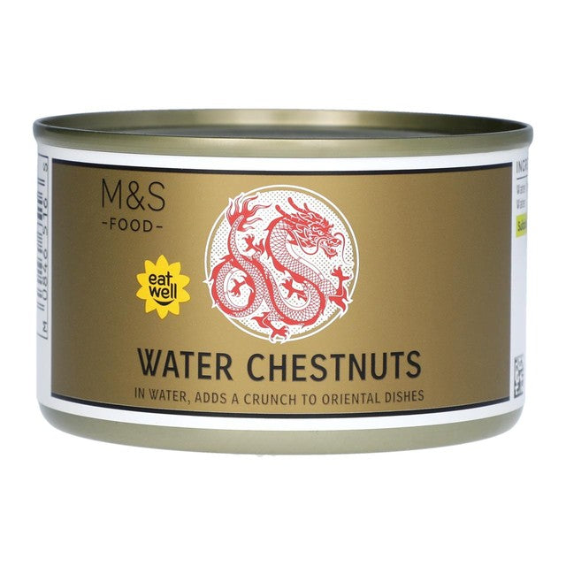 M&S whole water chestnuts in water, UK version