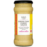 M&S green Thai curry sauce 340g, imported from the UK