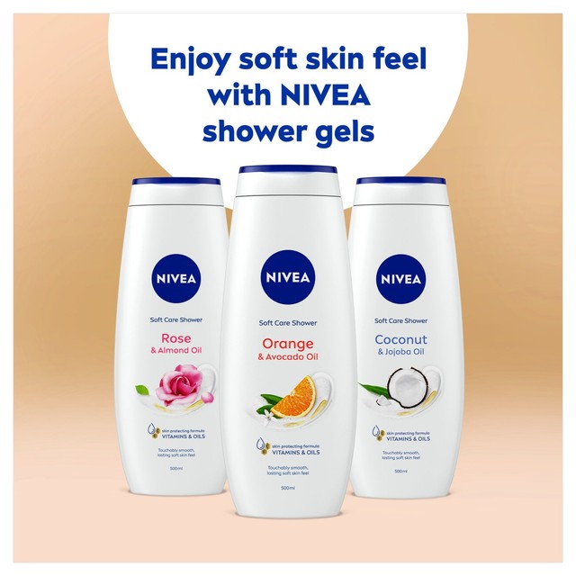 Nivea orange and avocado oil shower cream 500ml, imported from the UK