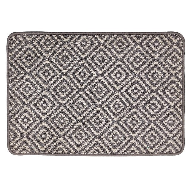 Mighty Mats Geo Loop Mat light grey white 50x75cm - British product
