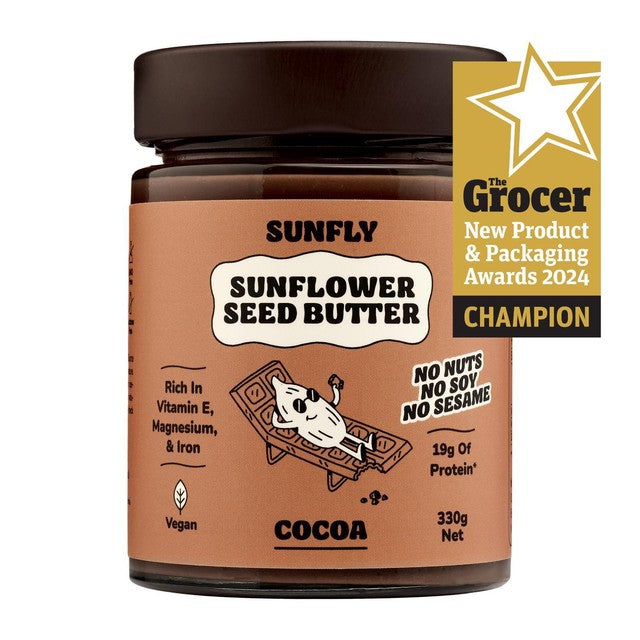 Sunfly cocoa sunflower seed butter 330g (British brand)