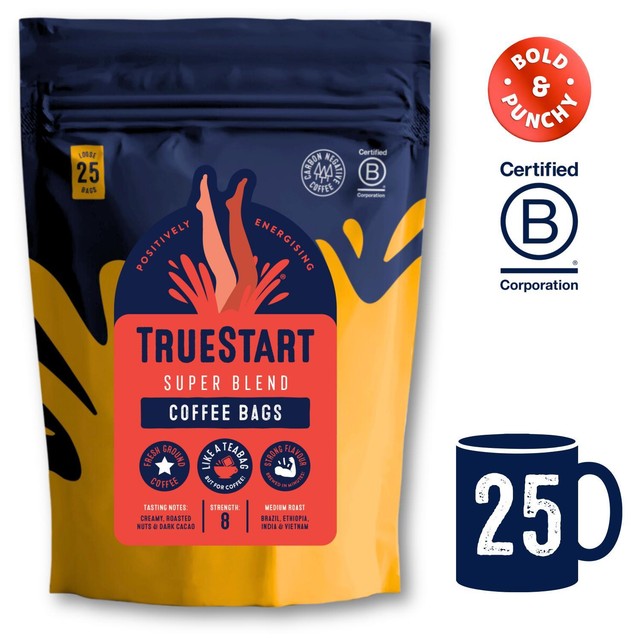 TrueStart Super Blend coffee bags 200g (British brand)
