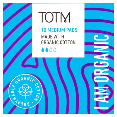 M&S TOTM Organic Cotton Medium Pads Sanitary Towels 10 per pack- Buy online at McGrocer