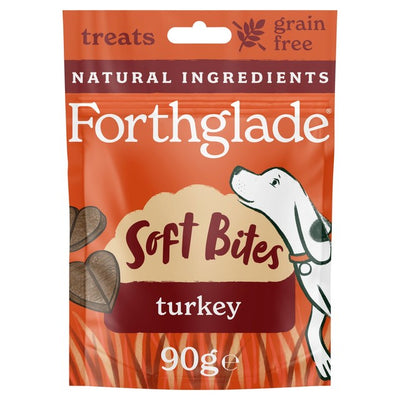 M&S Forthglade Natural Grain-Free Soft Bite Treats with Turkey Dog Treats 90g- Buy online at McGrocer