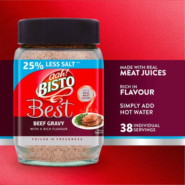 Bisto Best reduced salt beef gravy granules 230g - British product
