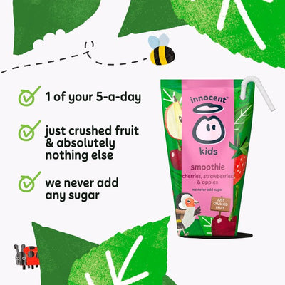 M&S سموثي كرز وفراولة وتفاح للأطفال من إينوكلنت 4 × 150 مل - اشترِ عبر الإنترنت من McGrocer