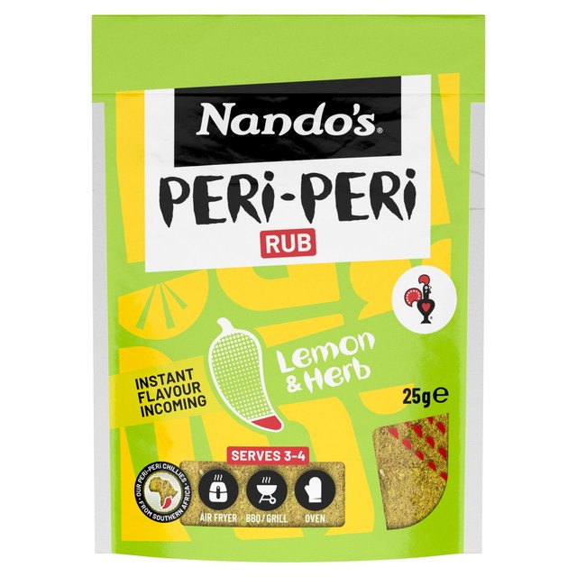 Nando's Lemon & Herb seasoning rub 25g, imported from the UK