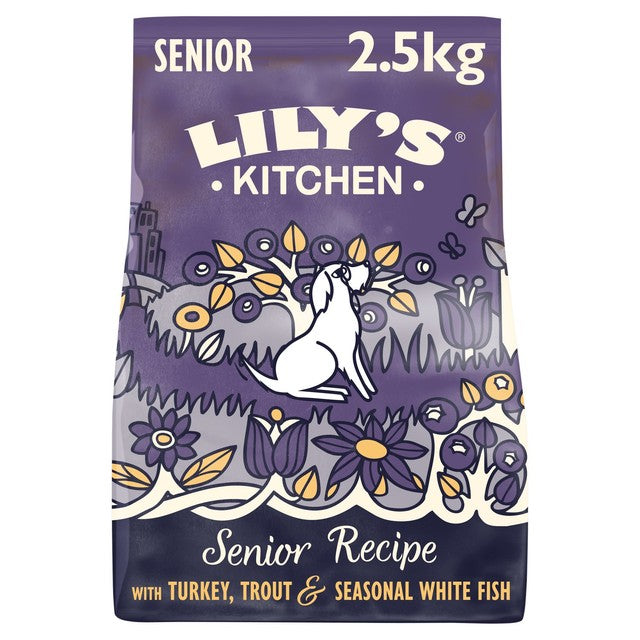 Lily's Kitchen Turkey & Trout Senior Recipe dry dog food 2.5kg, UK version