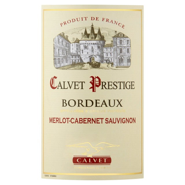 Calvet Bordeaux Merlot Cabernet Sauvignon red wine 75cl, imported from the UK